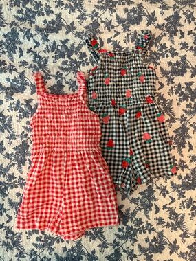 OLD NAVY Girls' Sleeveless Smocked Rompers | Size: 8